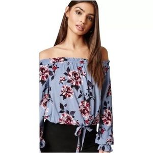 Kendall & Kylie Pacsun Crop Off the Shoulder Top